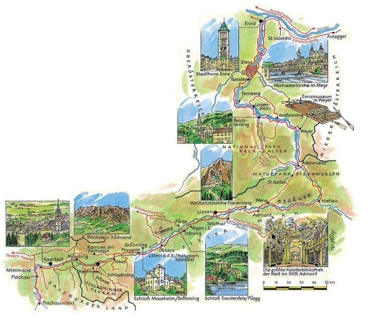 Ennstalradweg Karte Radtouren In Österreich 1