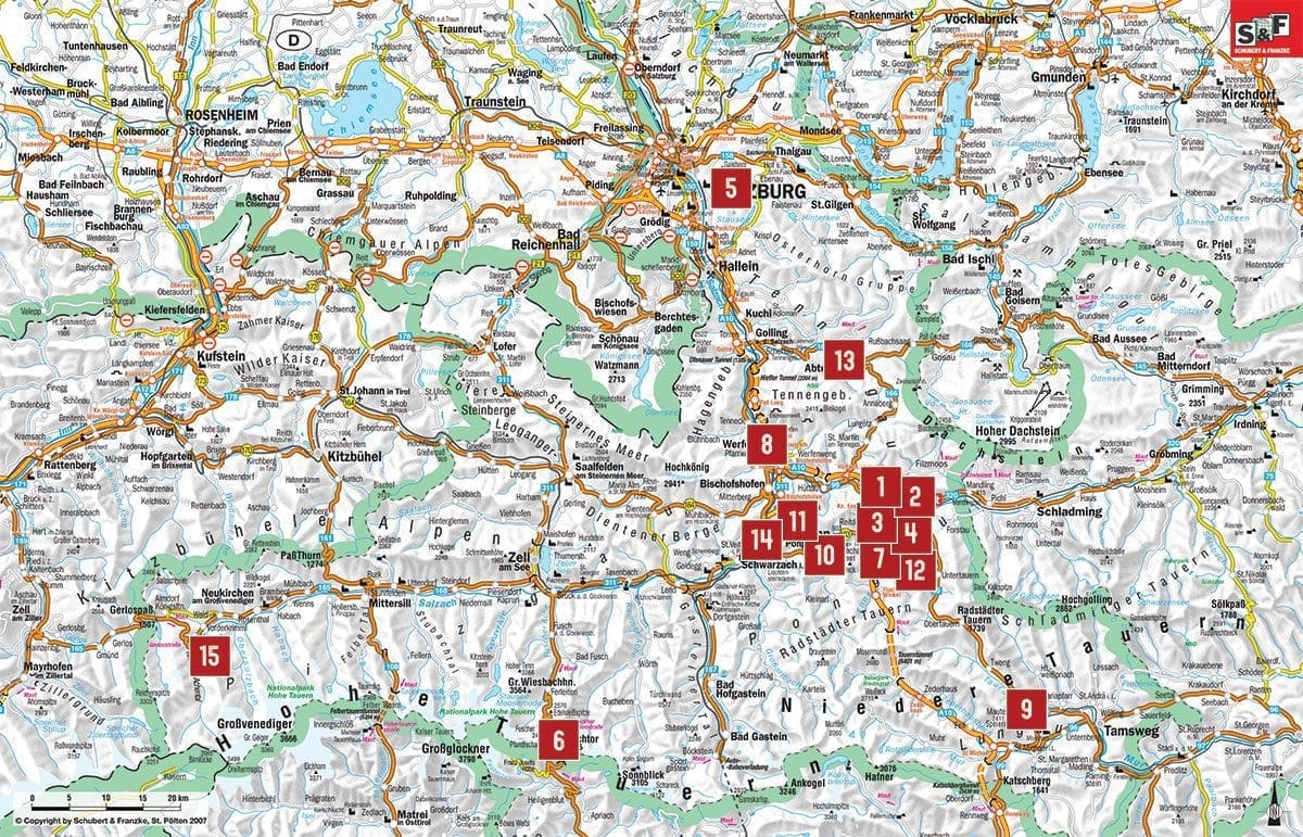 Tourismusverband Radstadt/Schubert & Franzke Auflugsziele Karte Tourismusverband Radstadt Schubert Franzke 1